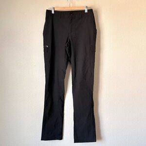 The North Face Women Wandur Hike Pant Sz 4 Long Black Roll Tab Legs Trail Pocket